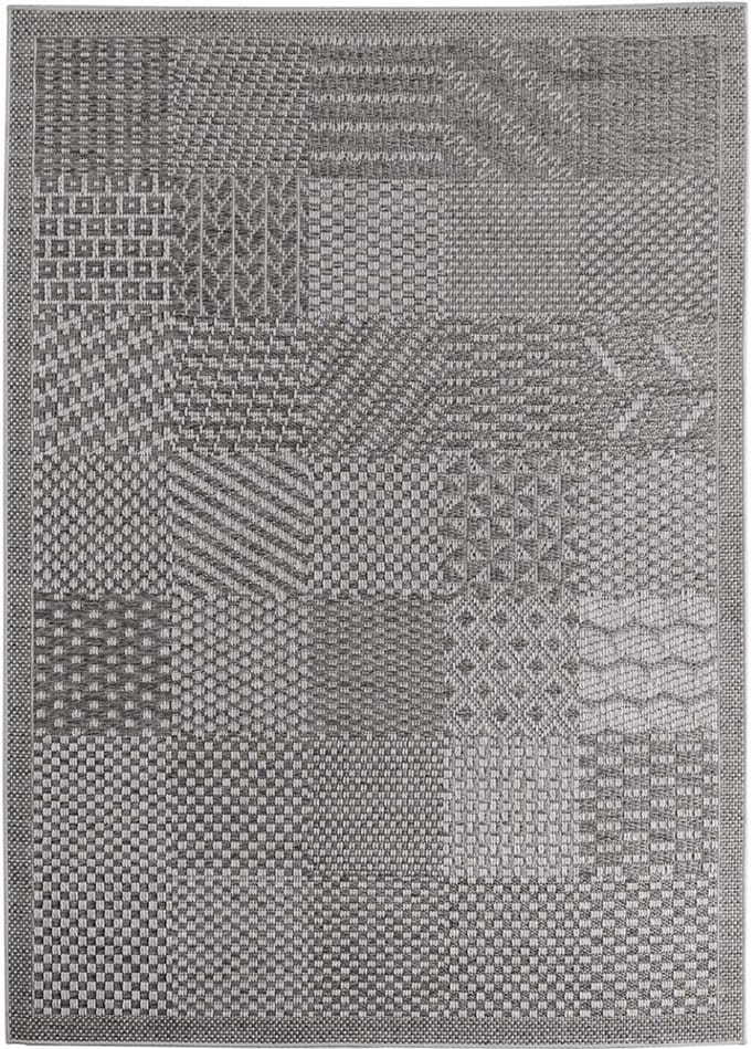 Buitenkleed - Alvra Tile grijs 120x170