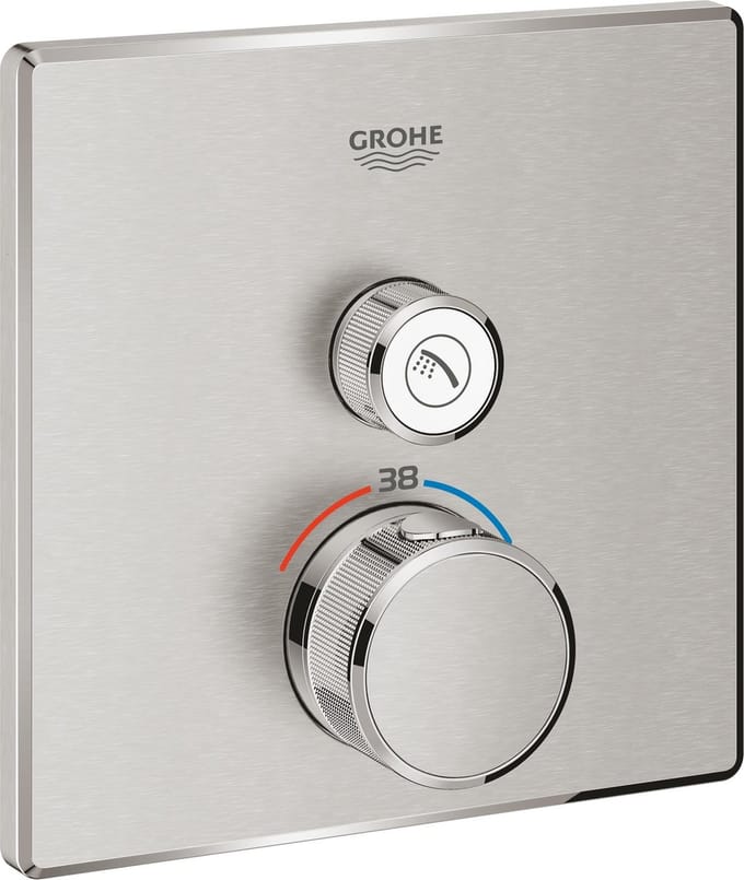 GROHE Grohtherm SmartControl Douchethermostaat - Opbouwdeel - Roestvrijstalen look - 29123DC0