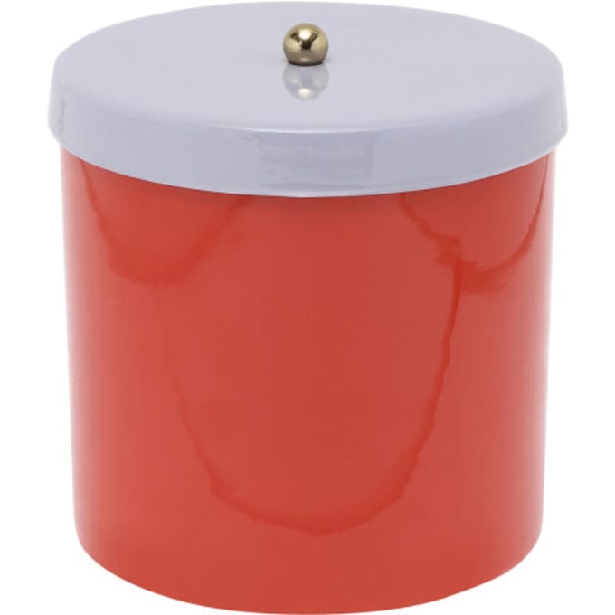 Present Time - Storage Jar Double Funky Retro - bright red w. soft purple