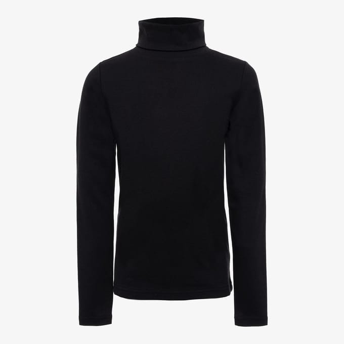 Mountain Peak kinder thermoshirt met rollneck zwart - Maat 152