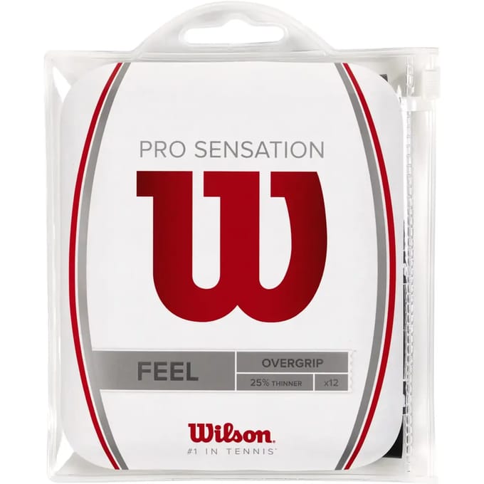 Wilson Pro Overgrip Sensation FEEL - PACK 12 stuks - Zwart