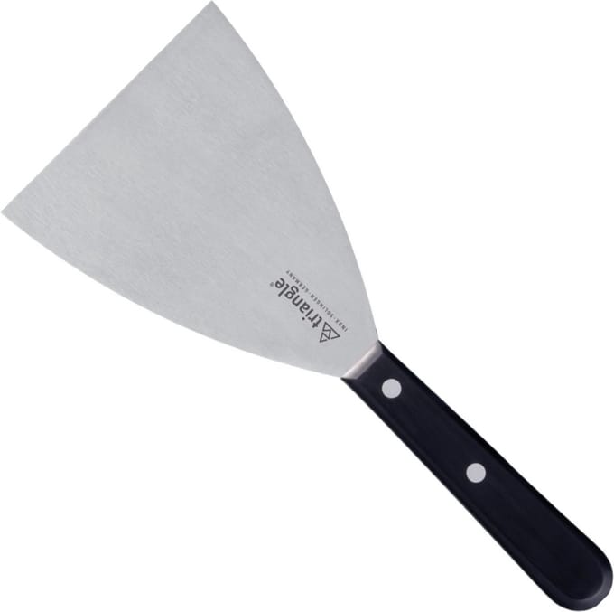 Triangle Bakspatel Extra Breed – 10 cm Lemmet – RVS – Zwart Handvat