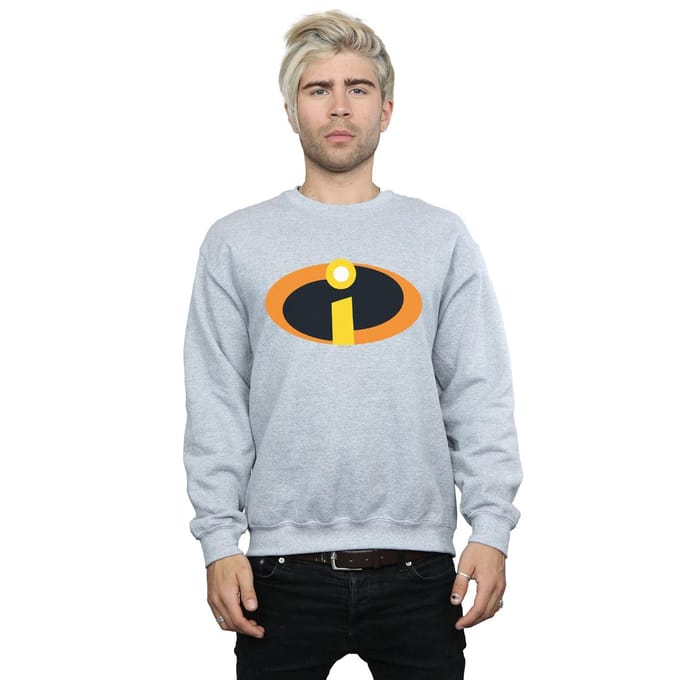 Disney Heren The Incredibles Logo Sweatshirt (Sportgrijs)