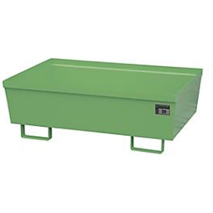 BAUER AO-2 opvangbak, staal, 246 l, B 1200 x D 800 x H 415 mm, groen