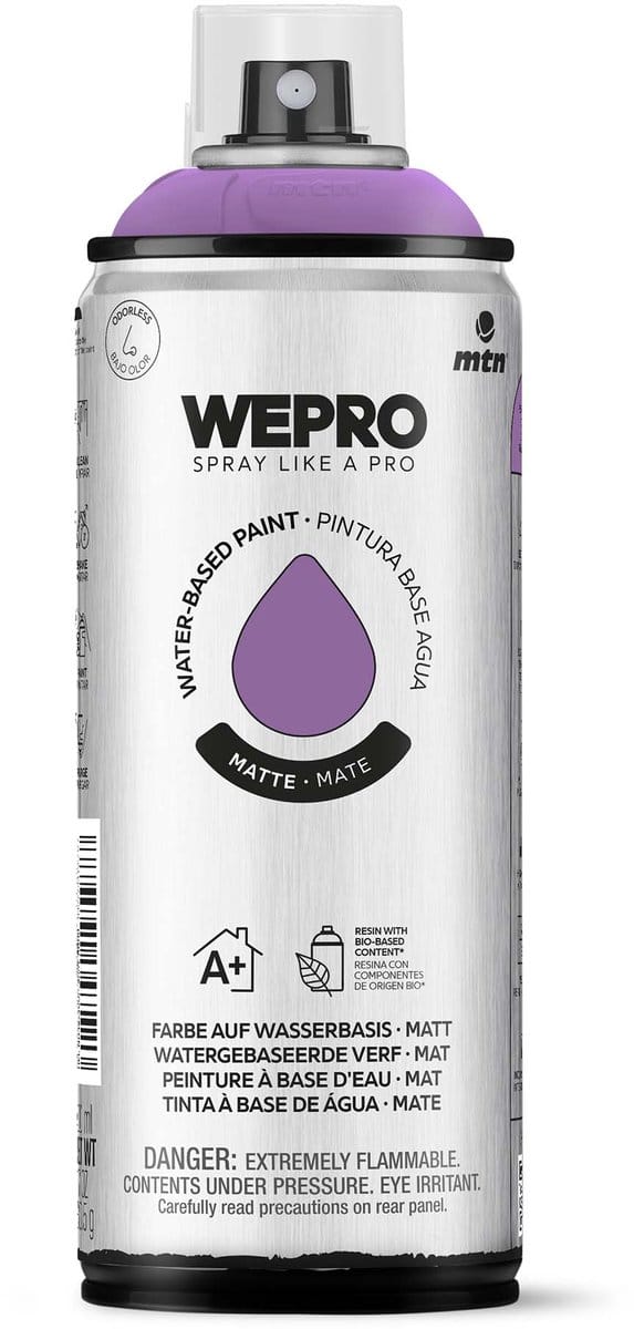 Spuitbus Violet Revolution Mat MTN WEPRO WATER-BASED PAINT 400ML