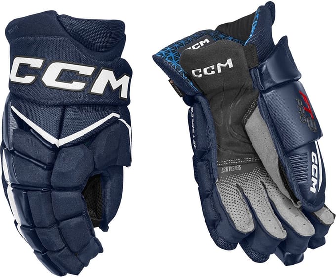 CCM - Jetspeed Ft8 Pro Ijshockeyhandschoenen - Junior - Navy/wit - 12