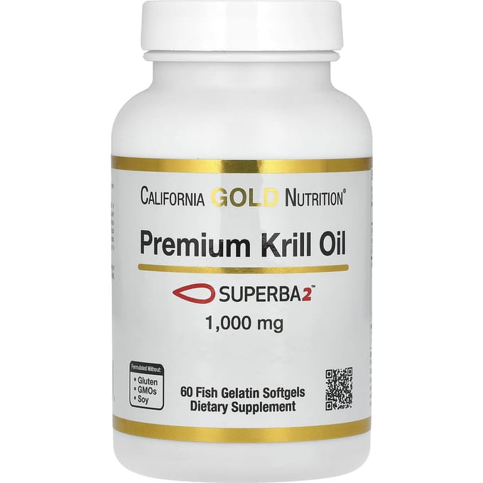 Huile de Krill Premium avec Superba2™, 1 000 mg, 60 Gélules Molles