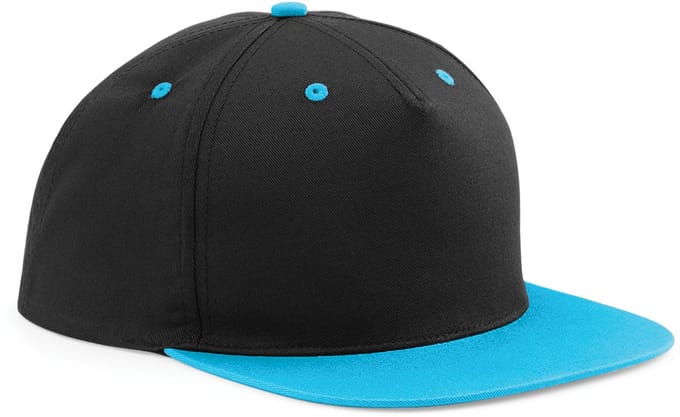 Snapback cap - Black + Surf blue