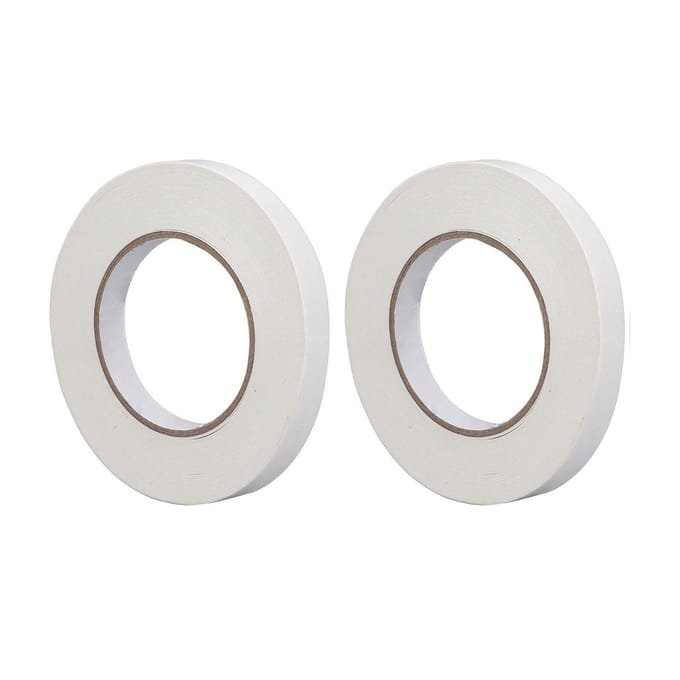 2 Stuks Dubbelzijdig Tape 15mm Breedte 50m Lengte PE Waterdichte Tape Lijm voor Bevestiging white