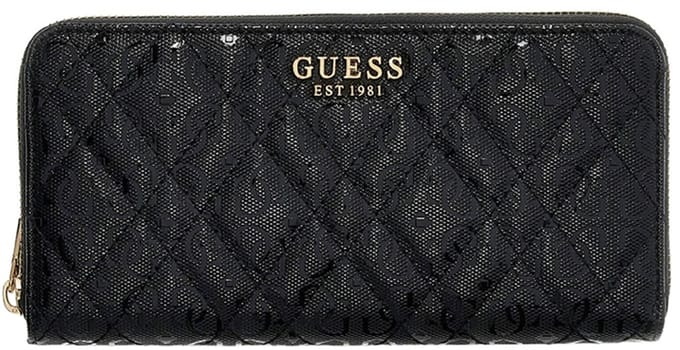 Guess Isemay Portemonnee Dames - Ritsportemonnee - Imitatieleer - Zwart