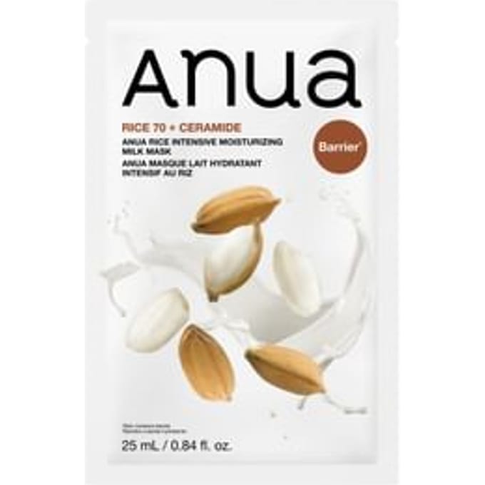 Masque Lait Hydratant Intense au Riz Anua 25ml x 10 Feuilles