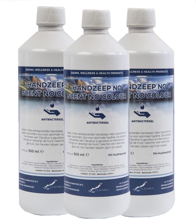 Handzeep No Scent, No Colour 500 ml - set van 3 stuks