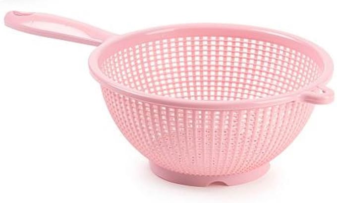 Plasticforte Keuken vergiet/zeef - kunststof - D24 x H11 cm - roze