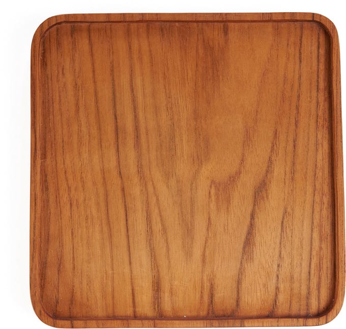 Safaary - The Teak Square Plate - Natural - M