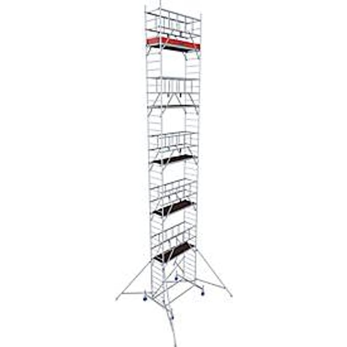 Krause rolsteiger ProTec - aluminium - werkhoogte tot 12,3 m - draagvermogen tot 200 kg/m² - met platform