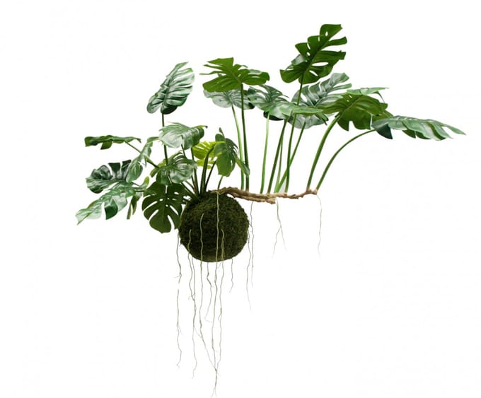 Silk-ka kunstplant- hangplant- Monstera- groen - groot- hangkunstplant