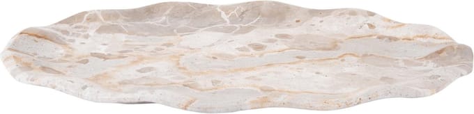 Present Time Dienblad Waved Oval - Bruin - Bruin - 40x25x3cm - Scandinavisch