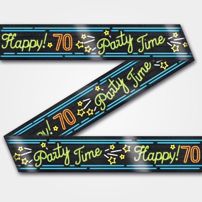 Paperdreams - Neon Party Tape - Happy 70 (12 m)