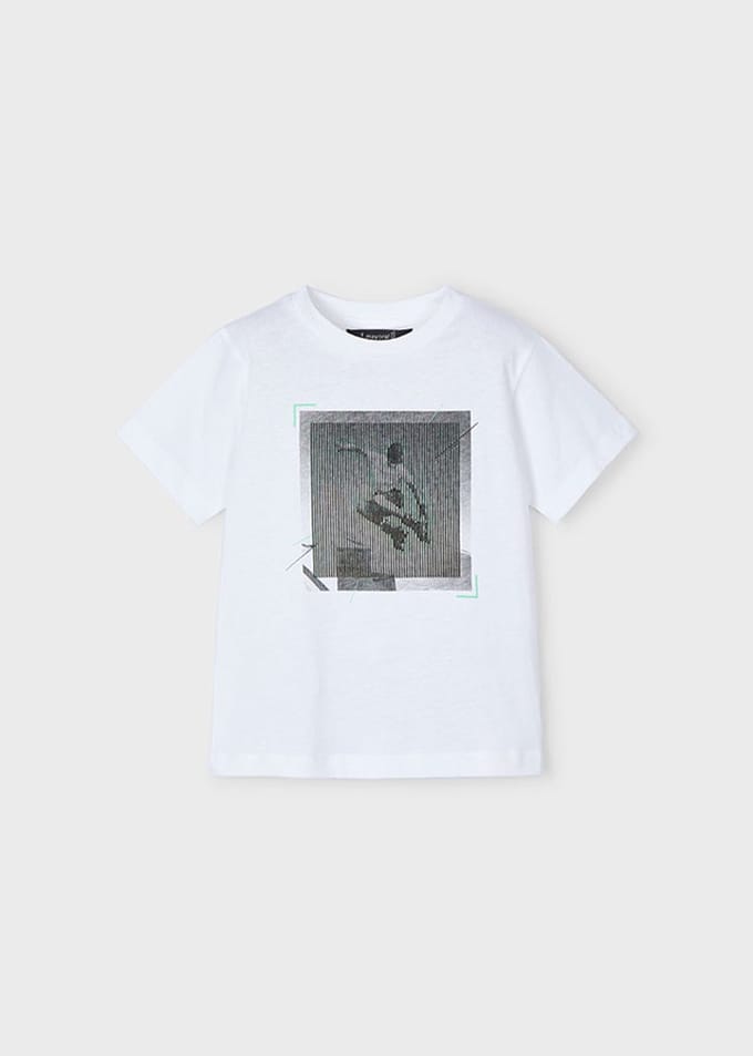 MAYORAL - T-shirt - Maat 92 - Jongens - wit -