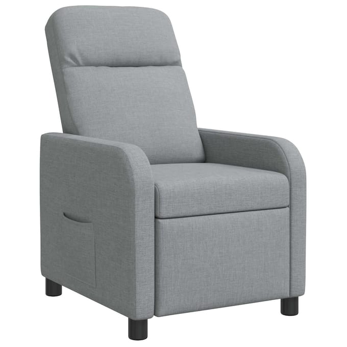 vidaXL - Recliner - Lichtgrijs - Stof
