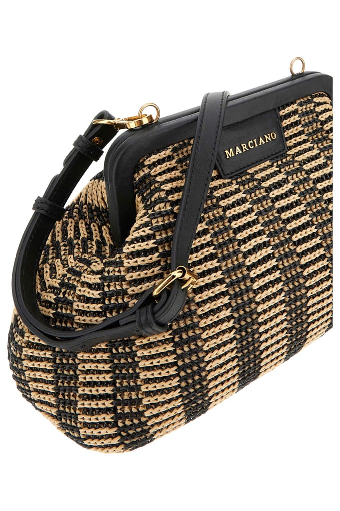 GUESS Marciano By  Raffia Pouch Black/natural Größe: OS | Clutches Outlet | Damen | Schwarz