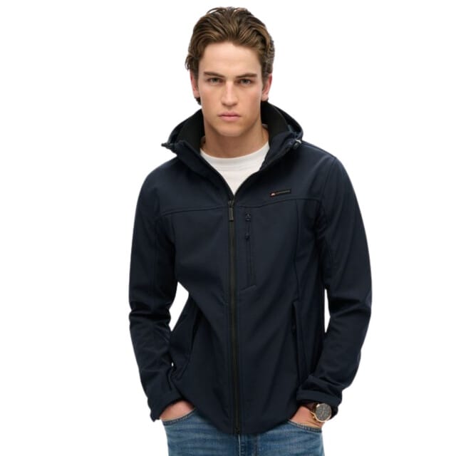 Superdry Hooded Storm Jack Navy - Maat M - Heren - Winterjassen