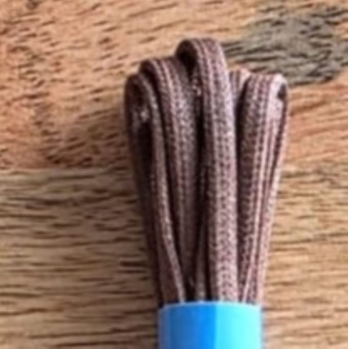Super smalle platte gewaxte veters van Gala - Midden bruin - 90cm lang