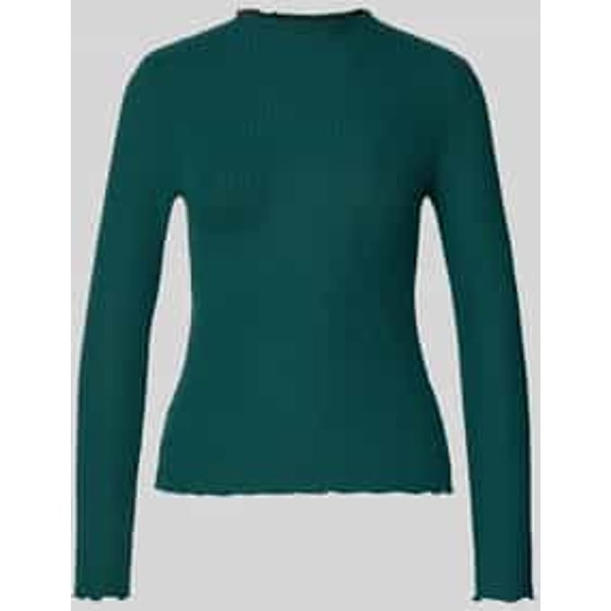 Slim fit shirt met lange mouwen met viscose, model 'EMMA'