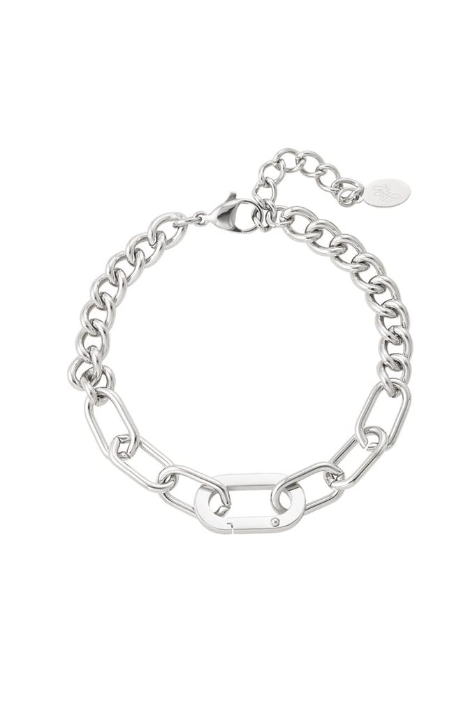 Schakel - armband 2 stijlen - zilver- roestvrij staal-sieraad