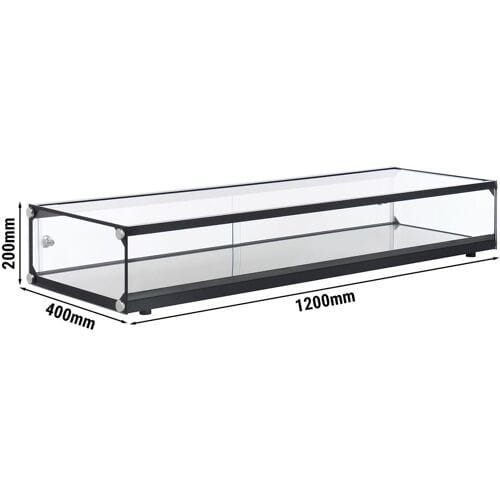 GGM Gastro Aufsatzvitrine - ungekühlt - aus gehärtetem Glas - 1200mm