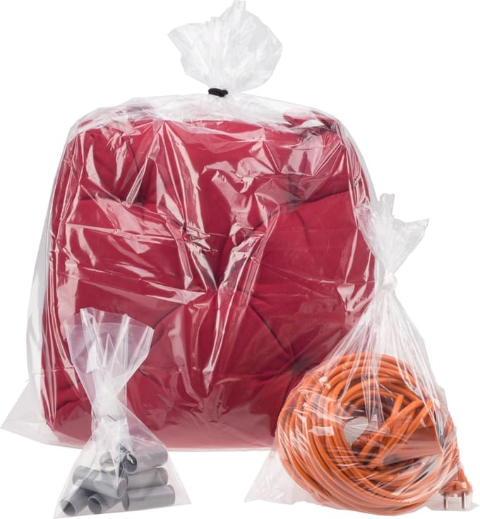 Plastic zakken (pe) transparant 28 x 46 cm 25 micron