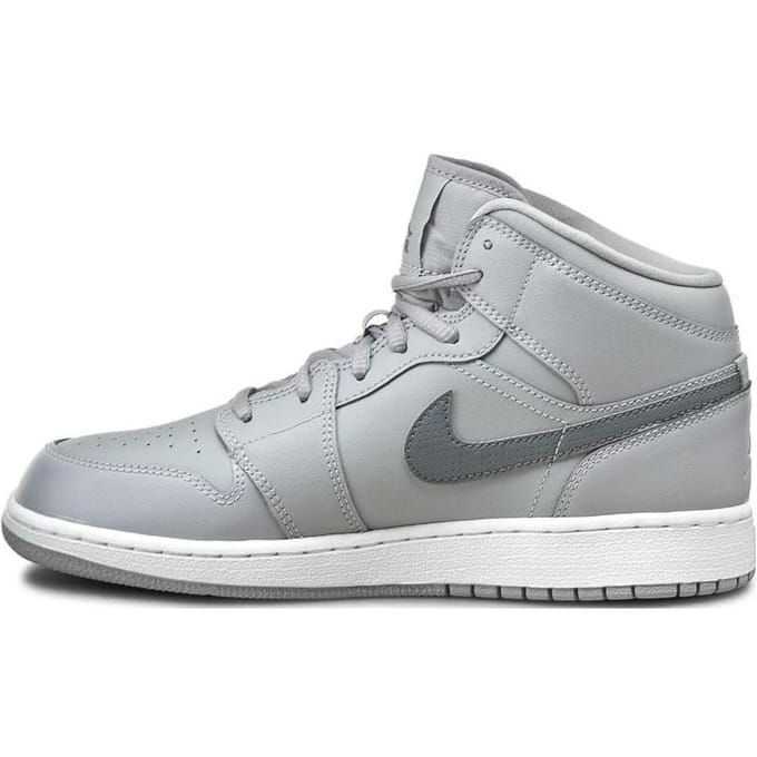 Jordan 1 Mid BG Wolf Grey 554725-033 36.5
