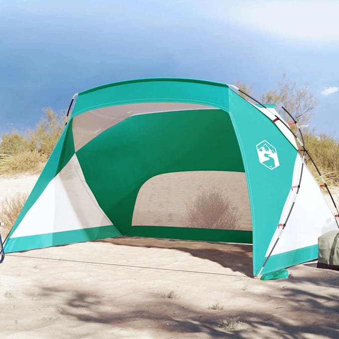 vidaXL - Strandtent - 274x178x170/148 - cm - 185T - polyester - zeegroen