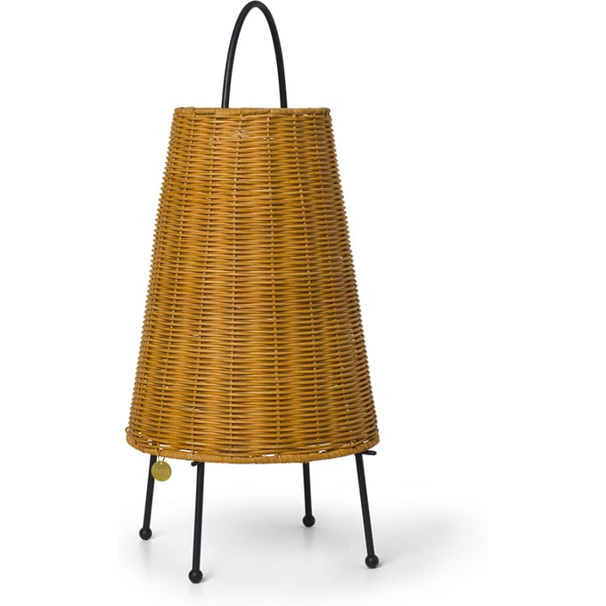 Ferm Living - Porti Braided draagbare lamp - natur - bruin