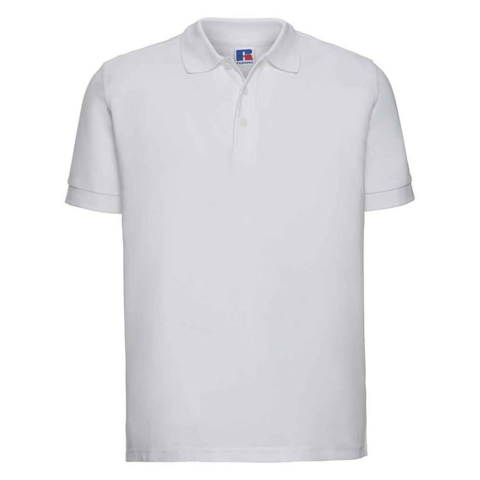 Russell Heren Ultimate Piqué Katoen Poloshirt (Wit)