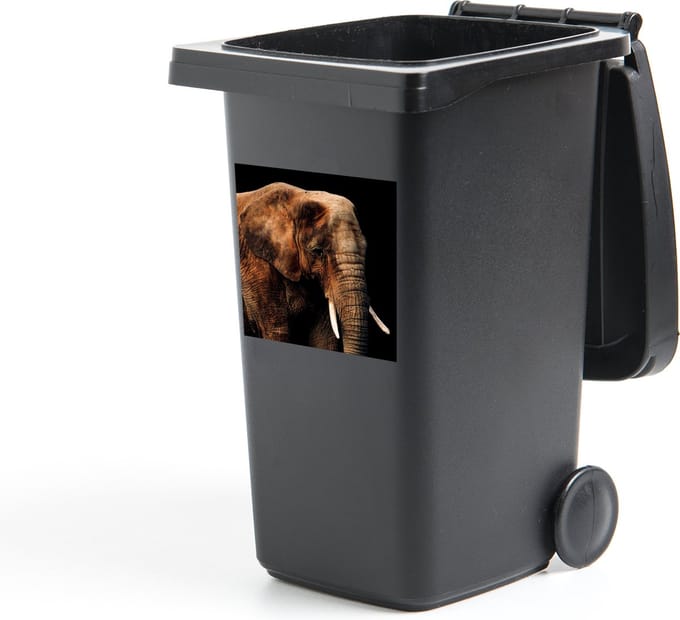 Container sticker Olifant - Dieren - Bruin - 40x40 cm - Kliko sticker
