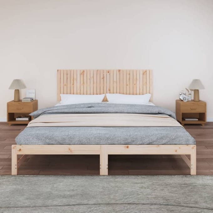 vidaXL - Wandhoofdbord - 185x3x60 - cm - massief - grenenhout