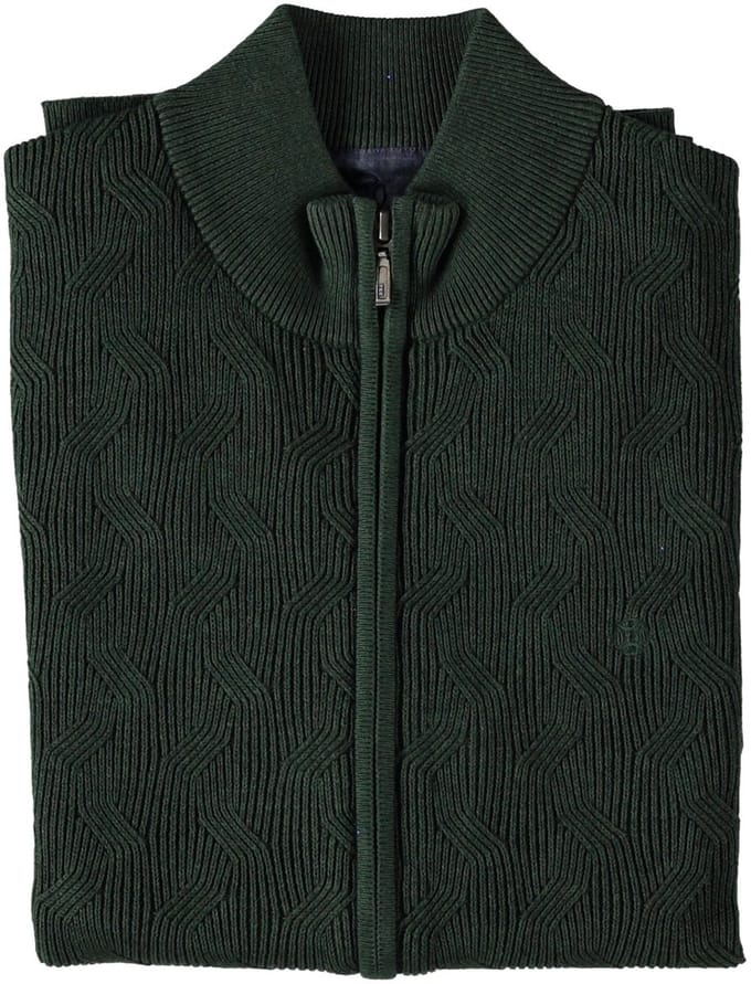 Fellows United Vest Cardigan Plated Structure Knit Green (42.1108 - 172)