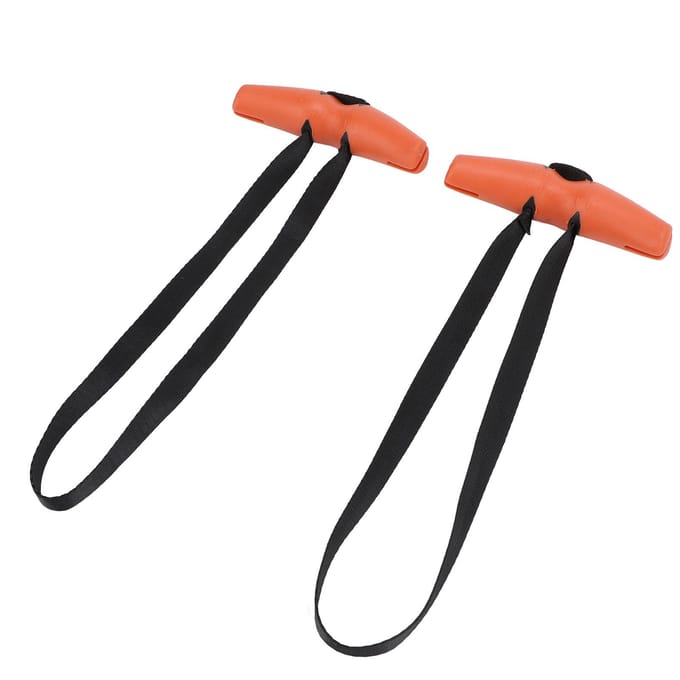 2 STUKS Optrekhandvatten Silicone Nylon Hoornvormige Gym Oefenhandvatten Pulldown Hulpstukken voor black