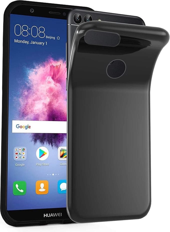 Hoesje Geschikt voor: Huawei P Smart 2018 - Silicone - Zwart