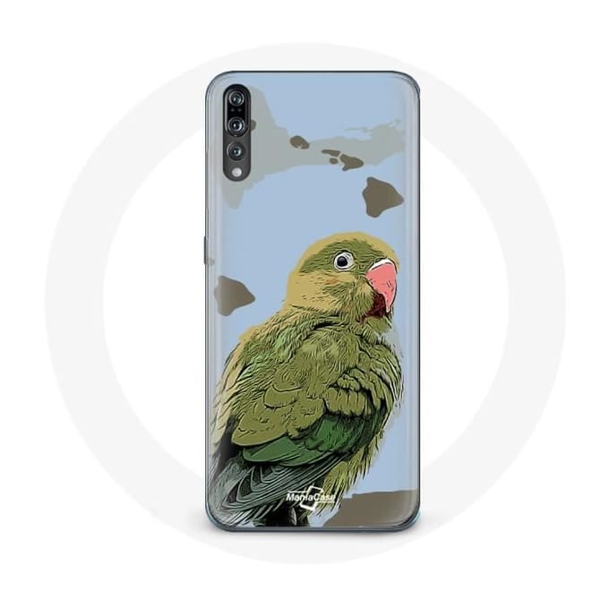Coque - Huawei - P20 - Souple - Perruches Oiseaux - Vert vert