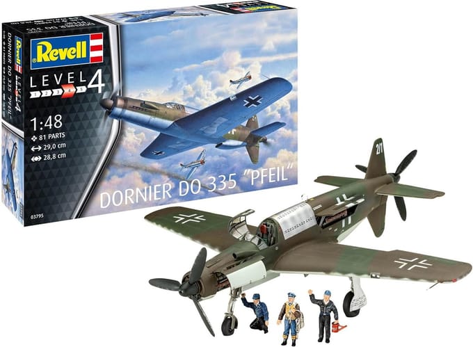 Do335 Pijl vliegtuigmodelbouwset schaal 1:48 - Bouwpakket voor knutselaars