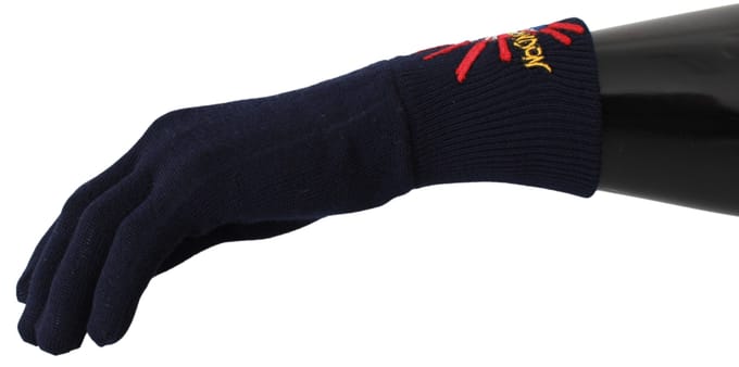 Dolce & Gabbana Blue #Dmen'slondon geborduurde wollen herenhandschoenen