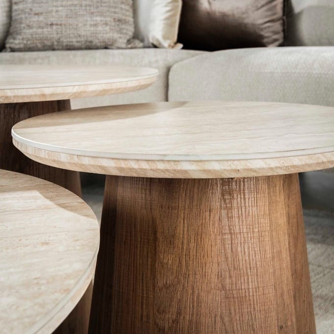 AnLi Style Salontafel set/3 Romano rond