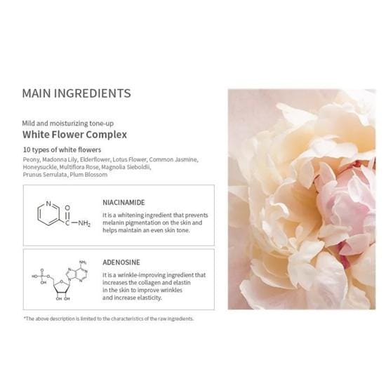 MIZON Sneeuwcrème met witte bloemen one gray