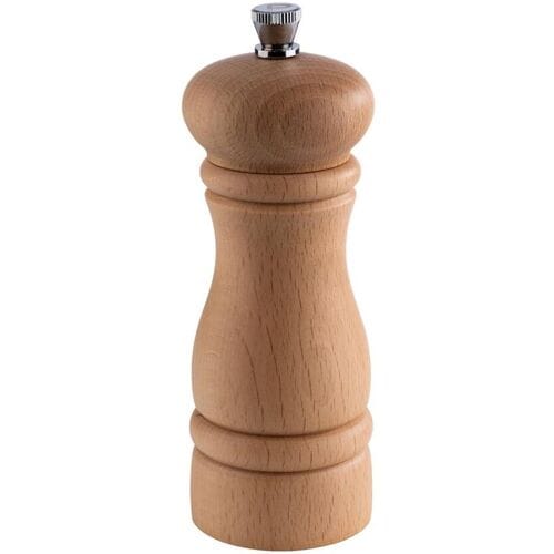 GGM Gastro (6 Stück) Pfeffermühle - ETERNAL - Holz - Höhe: 155mm - Beige