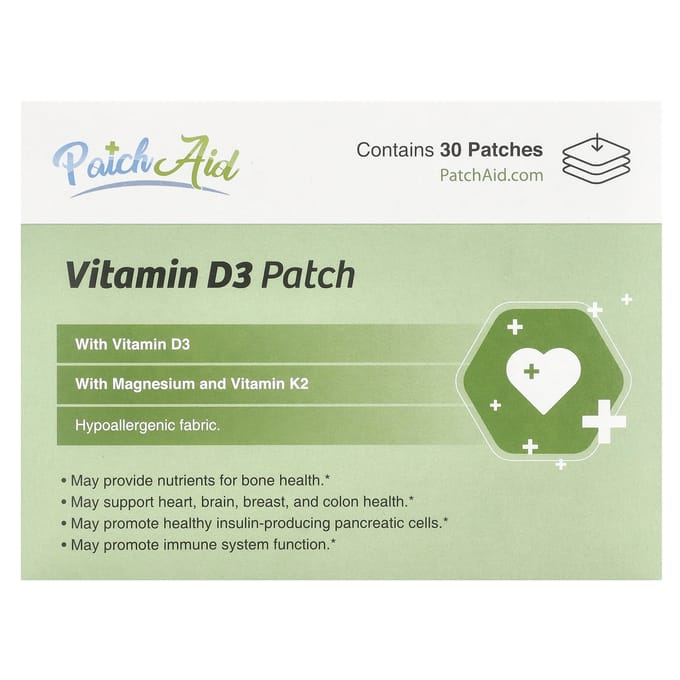 PatchAid, Vitamine D3 pleister, 30 stuks