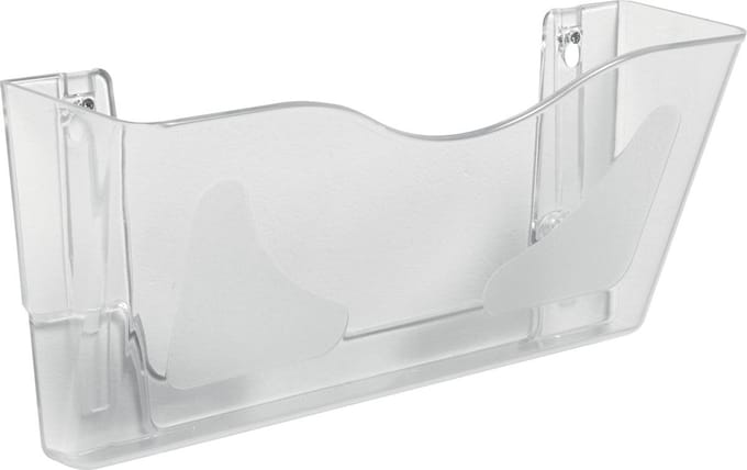 Deflecto DocuPockets muurfolderhouder horizontaal, 1 vak, transparant 6 stuks