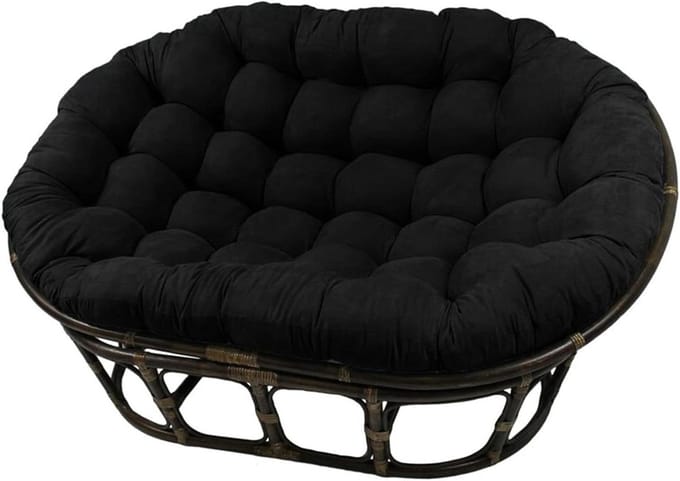 Tuinstoelkussen Extra Dik - Buiten Zitzak - Comfortabel Zitten - Waterdicht Polyester - 170 x 119 cm - Zwart