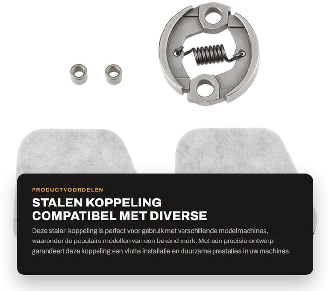 Dailygoods - Stalen Koppeling Compatibel met Diverse Modelmachines